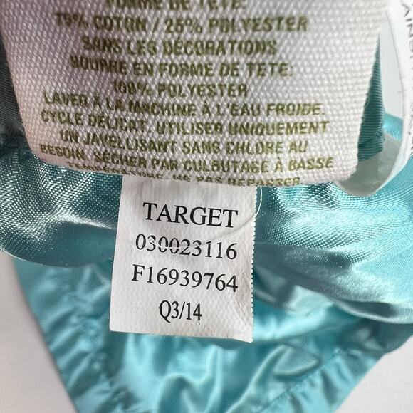 Circo Elephant Baby Lovey Satin Trim Security Blanket Aqua Blue Polka Dot Target - Picture 10 of 11